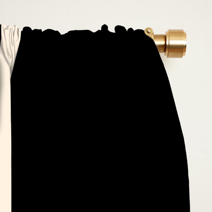 Strong Deco - Geometric Minimalism in Almond Cream and Black Window Curtain Gallery Image 2