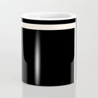 Strong Deco - Geometric Minimalism in Almond Cream and Black Coffee Mug Gallery Image 4