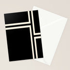 Strong Deco - Geometric Minimalism in Almond Cream and Black Stationery Card Gallery Image 2
