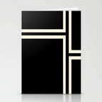 Strong Deco - Geometric Minimalism in Almond Cream and Black Stationery Card Gallery Image 2