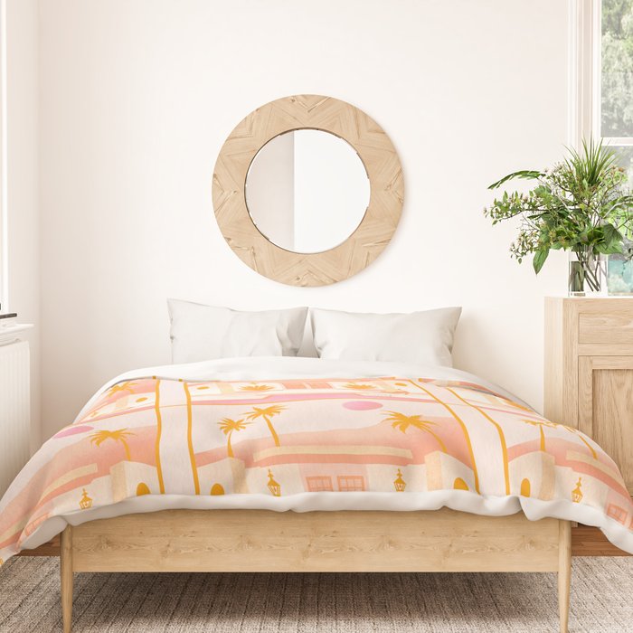 Palm Springs Home â Tangerine Duvet Cover Gallery Image 3