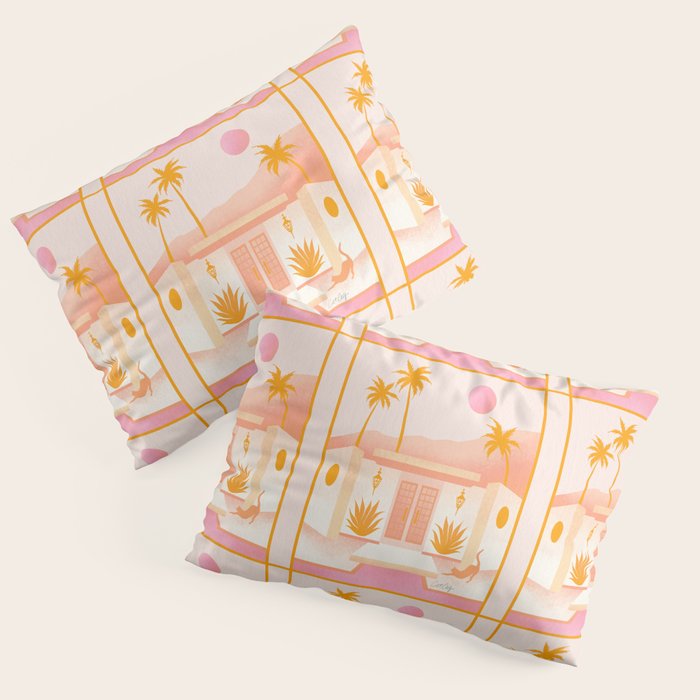 Palm Springs Home â Tangerine Pillow Sham Gallery Image 3