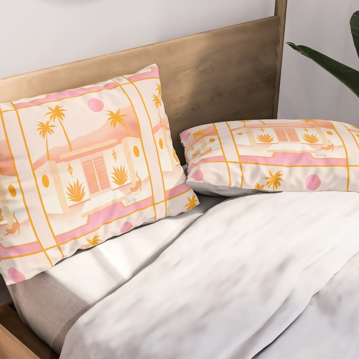 Palm Springs Home â Tangerine Pillow Sham Gallery Image 2