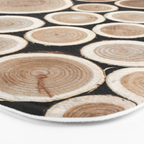 Stacked Logs  4 - Timber - Tree - Woodlands Cabin  Photography by Ingrid Beddoes Bath Mat Gallery Image 3