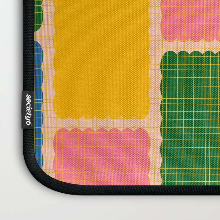 Colorful Retro Contemporary Woven Patchwork Pattern Laptop Sleeve Gallery Image 3