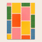 Colorful Retro Contemporary Woven Patchwork Pattern Notebook Gallery Image 4