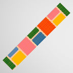 Colorful Retro Contemporary Woven Patchwork Pattern Table Runner Gallery Image 3