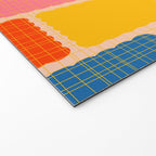 Colorful Retro Contemporary Woven Patchwork Pattern Welcome Mat Gallery Image 2