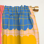 Colorful Retro Contemporary Woven Patchwork Pattern Window Curtain Gallery Image 2