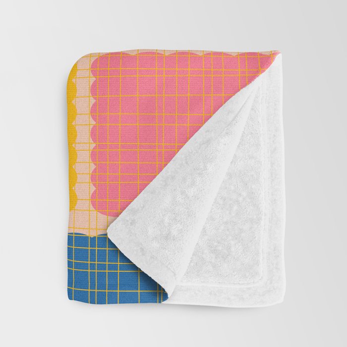 Colorful Retro Contemporary Woven Patchwork Pattern Throw Blanket Gallery Image 3