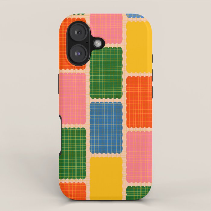 Colorful Retro Contemporary Woven Patchwork Pattern iPhone Case Gallery Image 1