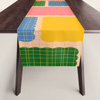Colorful Retro Contemporary Woven Patchwork Pattern Table Runner Gallery Image 1