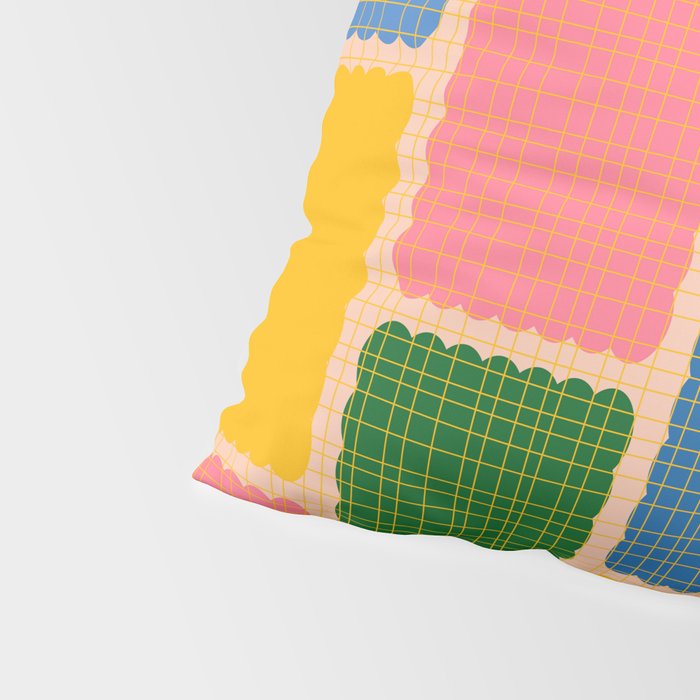 Colorful Retro Contemporary Woven Patchwork Pattern Pillow Sham Gallery Image 4