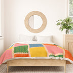 Colorful Retro Contemporary Woven Patchwork Pattern Duvet Cover Gallery Image 3