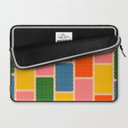 Colorful Retro Contemporary Woven Patchwork Pattern Laptop Sleeve Gallery Image 2