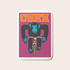 1968 CYRK Cycling Chimpanzee Polish Circus Poster Bath Mat Gallery Image 1