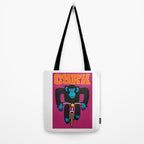 1968 CYRK Cycling Chimpanzee Polish Circus Poster Tote Bag Gallery Image 2