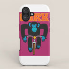 1968 CYRK Cycling Chimpanzee Polish Circus Poster iPhone Case Gallery Image 1