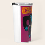 1968 CYRK Cycling Chimpanzee Polish Circus Poster Travel Mug Gallery Image 3