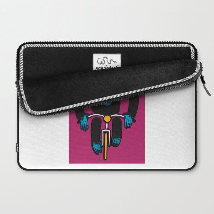 1968 CYRK Cycling Chimpanzee Polish Circus Poster Laptop Sleeve Gallery Image 2
