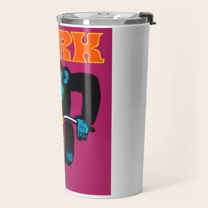 1968 CYRK Cycling Chimpanzee Polish Circus Poster Travel Mug Gallery Image 2
