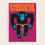1968 CYRK Cycling Chimpanzee Polish Circus Poster Poster Gallery Image 4