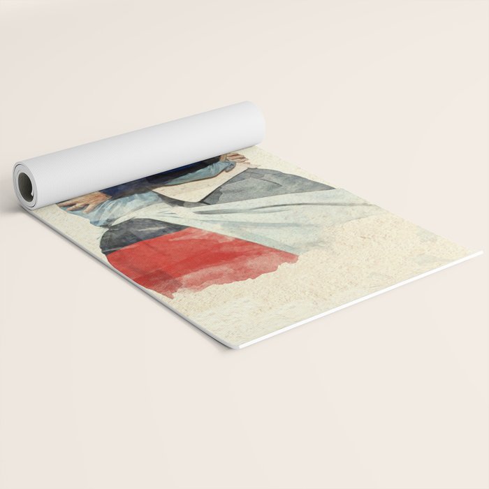 The Quiet Man - Watercolor Yoga Mat Gallery Image 2