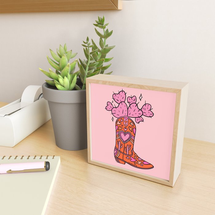Valentine Cowboy Boot Mini Art Print Gallery Image 2