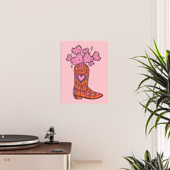 Valentine Cowboy Boot Poster Gallery Image 2
