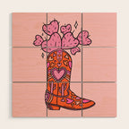 Valentine Cowboy Boot Wood Wall Art Gallery Image 1