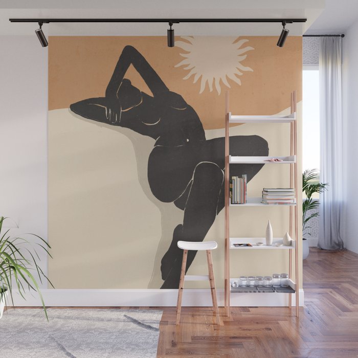 Minimal Abstract Art Nude Woman 4 Wall Mural Gallery Image 1