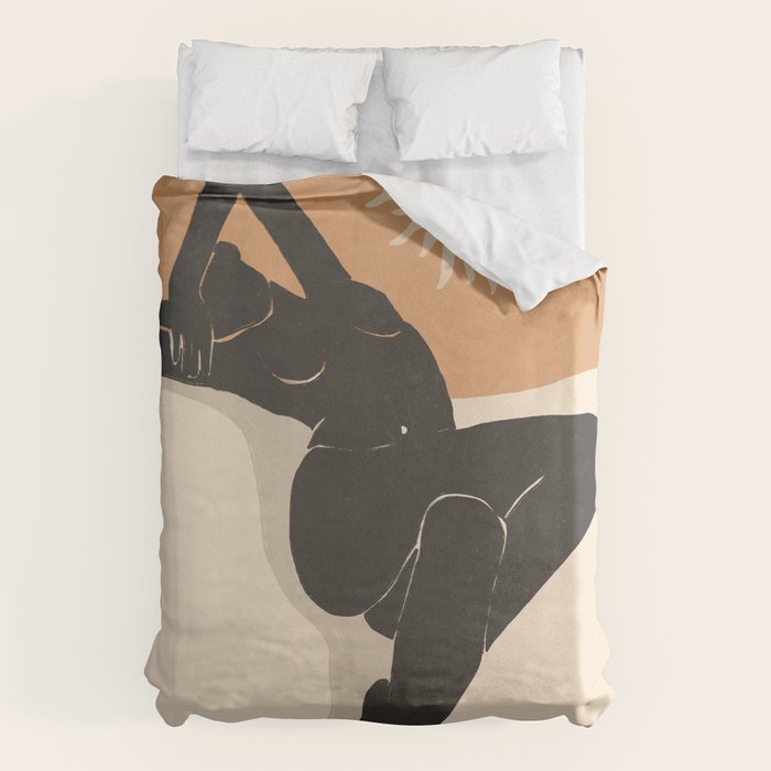 Minimal Abstract Art Nude Woman 4 Duvet Cover Gallery Image 6