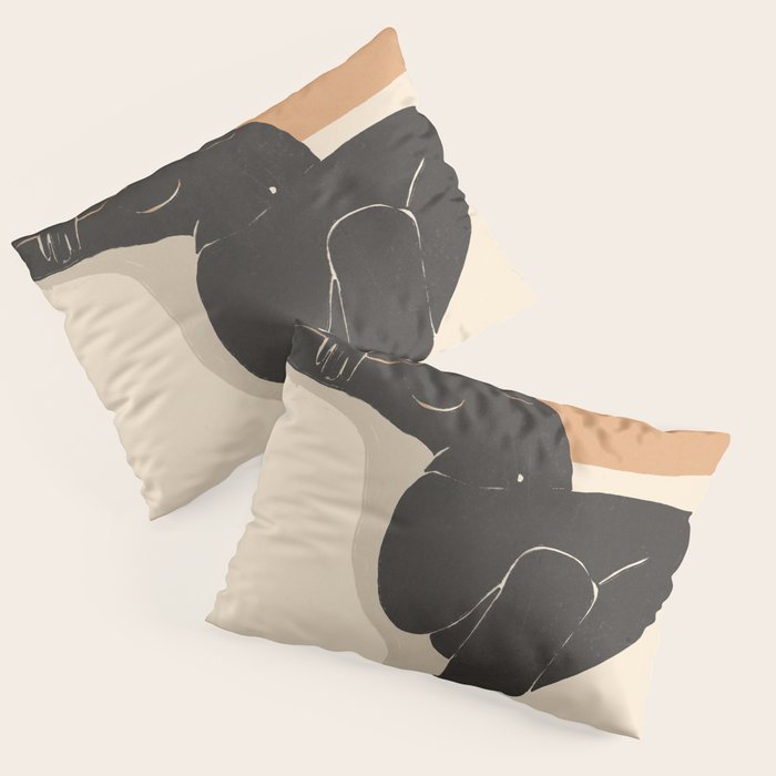 Minimal Abstract Art Nude Woman 4 Pillow Sham Gallery Image 1