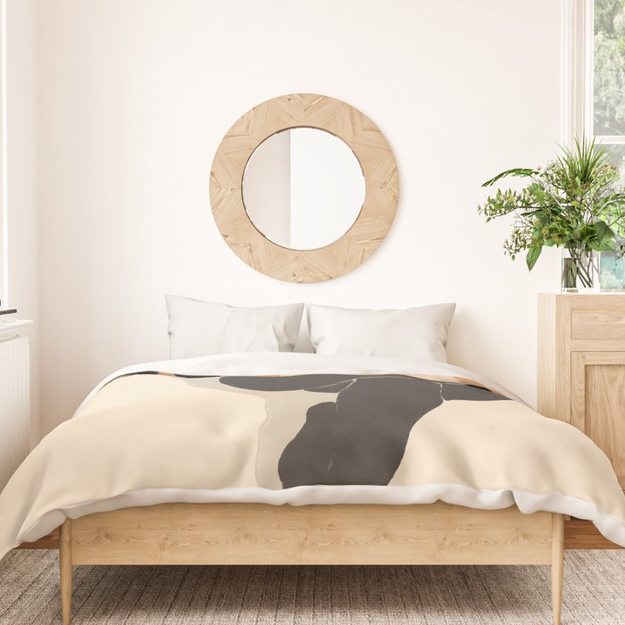 Minimal Abstract Art Nude Woman 4 Duvet Cover Gallery Image 3