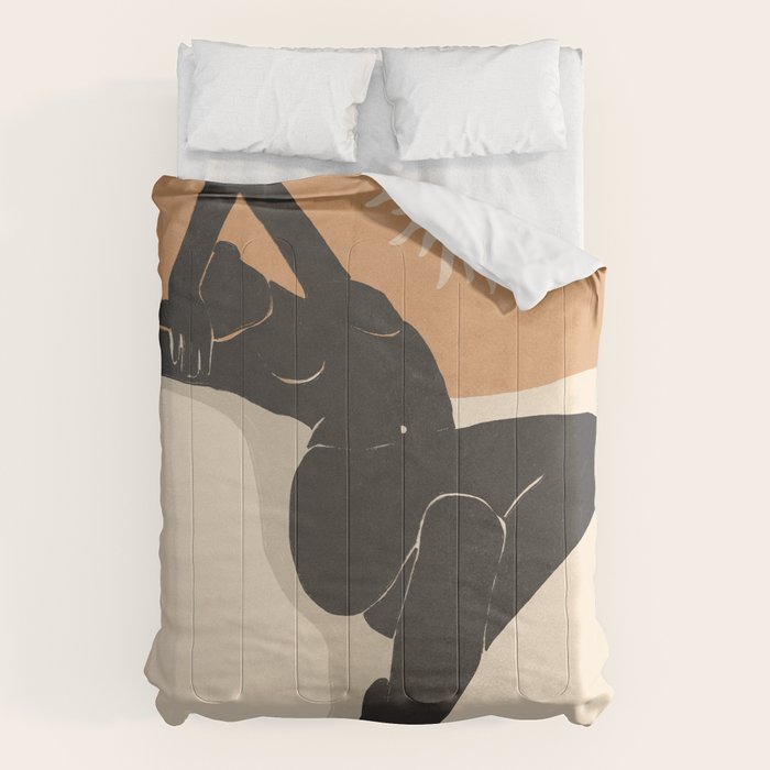 Minimal Abstract Art Nude Woman 4 Comforter Gallery Image 6