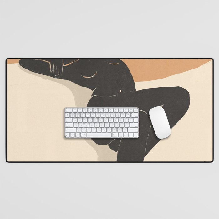 Minimal Abstract Art Nude Woman 4 Desk Mat Gallery Image 1