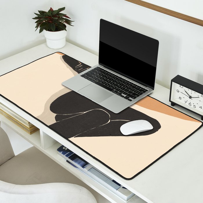 Minimal Abstract Art Nude Woman 4 Desk Mat Gallery Image 2