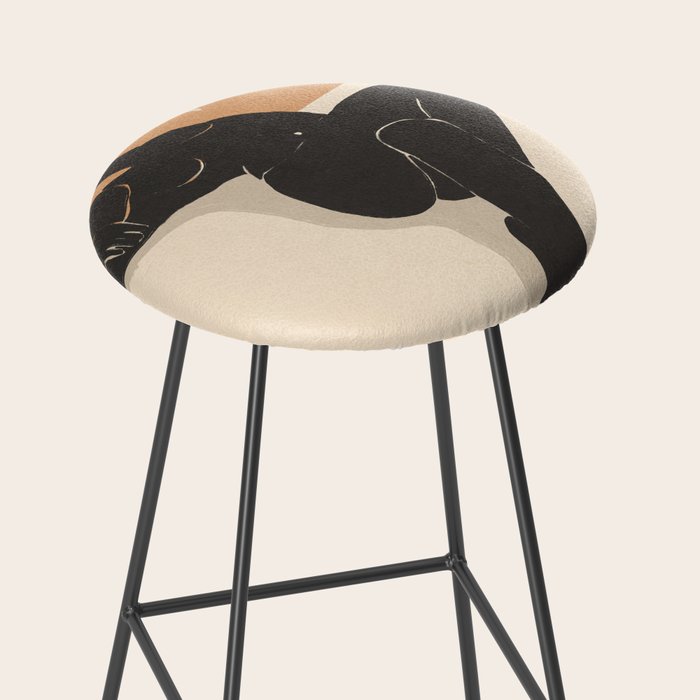 Minimal Abstract Art Nude Woman 4 Stool Gallery Image 2