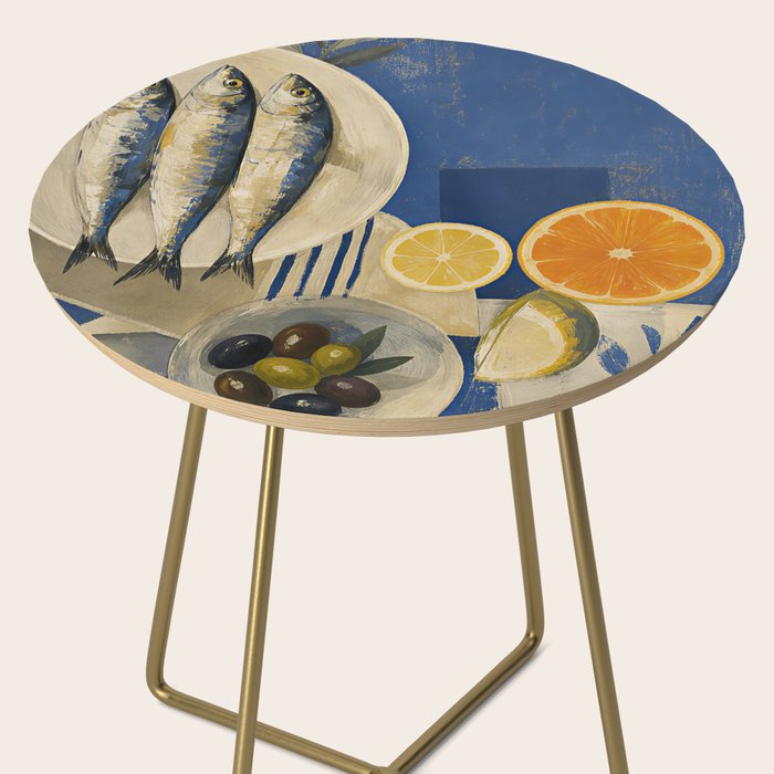 Still Life with Sardines and Citrus Side Table Gallery Image 2