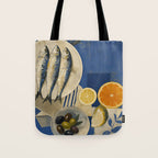 Still Life with Sardines and Citrus Tote Bag Gallery Image 1