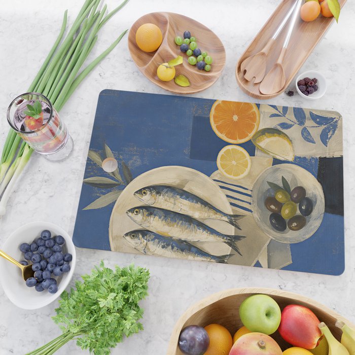 Still Life with Sardines and Citrus Cutting Board Gallery Image 2