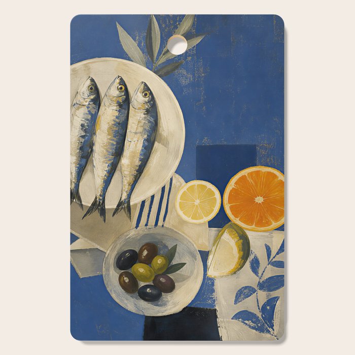 Still Life with Sardines and Citrus Cutting Board Gallery Image 1