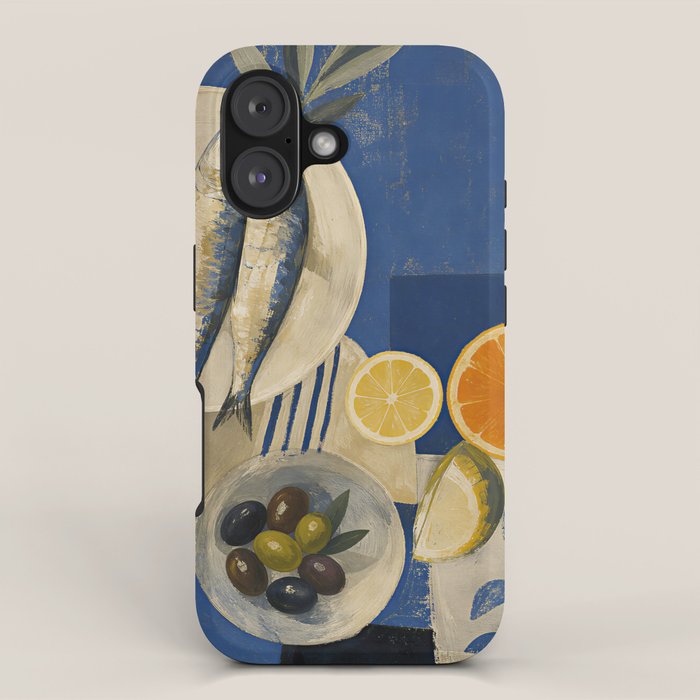 Still Life with Sardines and Citrus iPhone Case Gallery Image 1