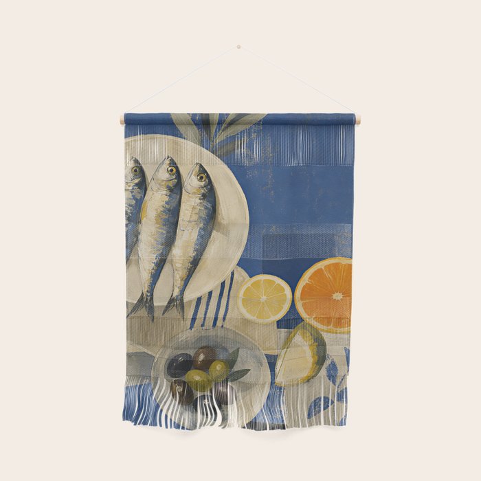 Still Life with Sardines and Citrus Wall Hanging Gallery Image 1