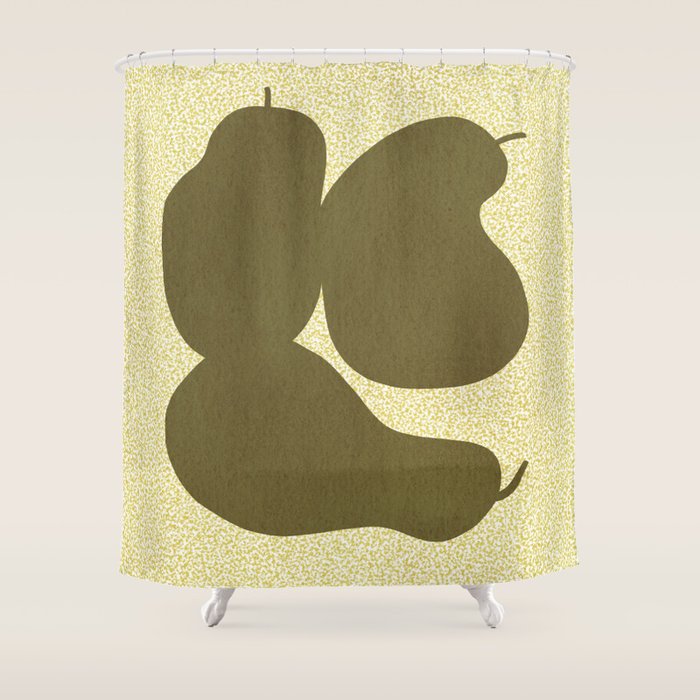 Minimal Pears 01 Shower Curtain Gallery Image 1