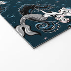 Pearla the Mermaid Riding on a Seahorse Welcome Mat Gallery Image 2