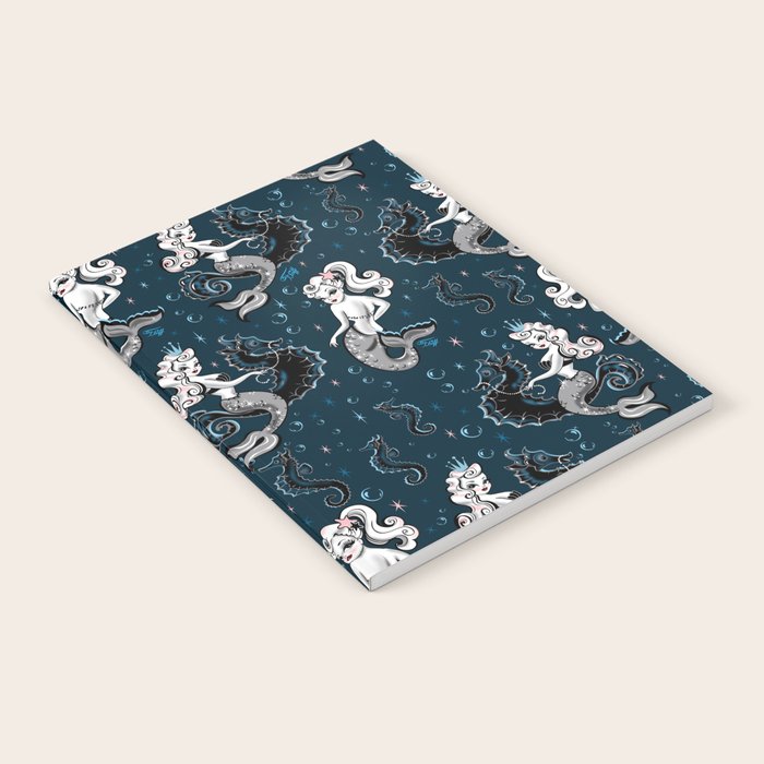 Pearla the Mermaid Riding on a Seahorse Notebook Gallery Image 2