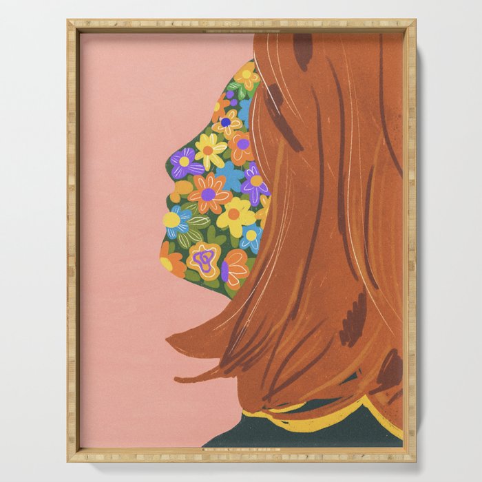 Made of flowers Serving Tray Gallery Image 1