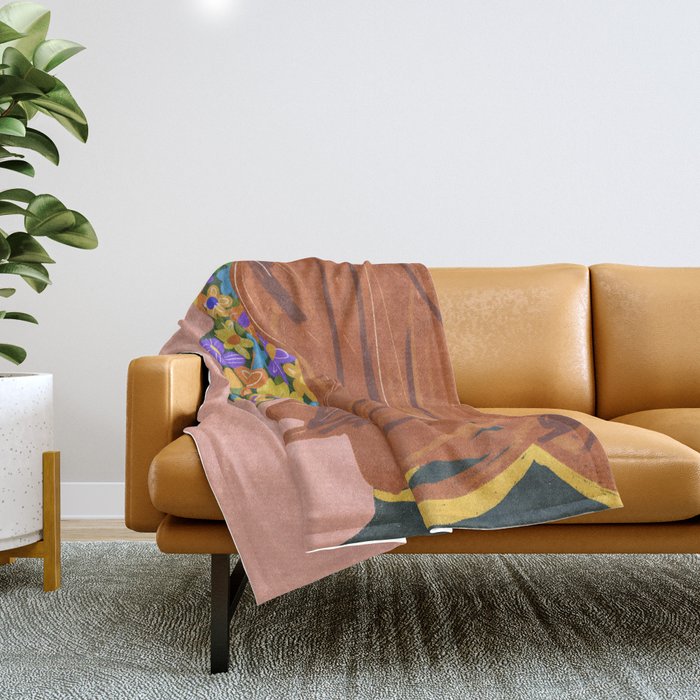 Made of flowers Throw Blanket Gallery Image 1