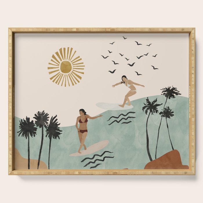 Sun sea and surf Serving Tray Gallery Image 1